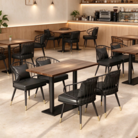 Offre Spéciale : Mobilier de Restaurant Style Industriel en Gros – Chaise Personnalisée avec Coussin en PU et Table en Bois pour Bistro et Salon de Thé