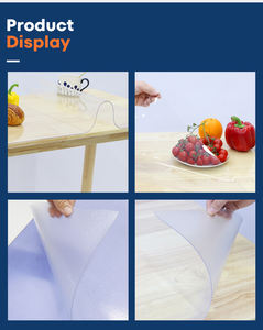Rollo de <span class=keywords><strong>mantel</strong></span> de PVC duradero transparente grueso y no <span class=keywords><strong>adhesivo</strong></span> <span class=keywords><strong>para</strong></span> uso multiusos - Product Image 2