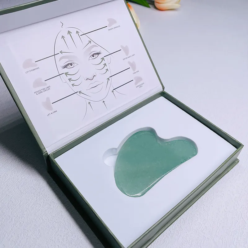Outil de Jade de pierre de planche de Gua Sha de soins de la peau de beauté moderne de mode