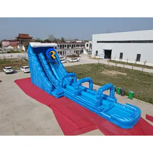 Hot Sale High Quality large Outdoor Inflatable Water Slides With Pool For Kids Adults