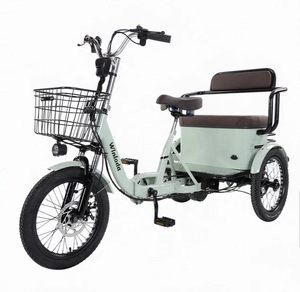 Bicicleta Eléctrica Plegable de Carga de 18 Pulgadas, Triciclo para Adultos de 3 Ruedas, 2 Plazas con Cesta y Portaequipajes Trasero para Personas Mayores - Product Image 3