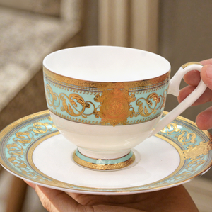 Elegant Heat Resistant Porcelain Coffee <b>Set</b> With Gift Box for Daily Breakfast Afternoon Tea Office Collection - Product Image 1