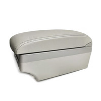 Vtear Boîte de rangement élégante en ABS et cuir PU pour accoudoir de voiture, avec porte-gobelet USB avant, accessoires intérieurs pour Suzuki Ertiga 2015-2019