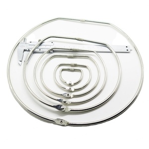 YIWANG Different Sizes Metal Nickel Plating D Shape Screw <b>Lock</b> Binder Rings for Pamphlets - Product Image 1