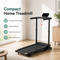 Caminadora Plegable K-FIT GSTK-4000 con 3 Niveles de Inclinación, 12KMH, Motor de 2HP, Música Bluetooth, Sensor de Pulso y Pantalla LED para Ejercicio en Casa