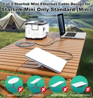 Câble de connexion Ethernet 2 en 1, chargement DC/USB C pour Starlink Mini, câble d'extension, alimentation, accessoires automobiles