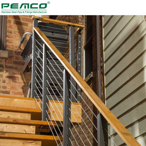 Rambarde <span class=keywords><strong>pour</strong></span> escaliers d'hôtel, câble en <span class=keywords><strong>acier</strong></span> inoxydable 304/316, vente en gros, à bas prix - Product Image 1