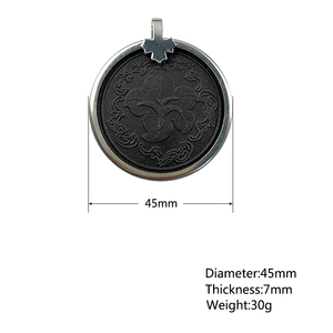 Colgante de Energía Cuántica Ecamaz Laval, 20000 Iones, Flor de Bauhinia, Patrón de Tai Chi, <span class=keywords><strong>Piedra</strong></span> Volcánica, Acero Inoxidable, Collar de Salud - Product Image 5