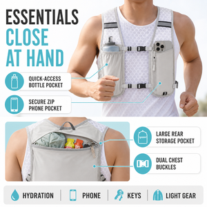 Sac de <span class=keywords><strong>course</strong></span> pour téléphone et bouteille d'eau avec bande réfléchissante, respirant et imperméable pour le cyclisme nocturne, gilet de <span class=keywords><strong>course</strong></span> décontracté, logo personnalisé - Product Image 5