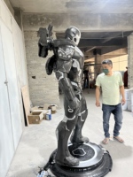 Estatua de War Machine Mark 3 de Marvel Avengers a Escala 1:1 con Luz LED, Resina de Fibra de Vidrio, Decoración Coleccionable