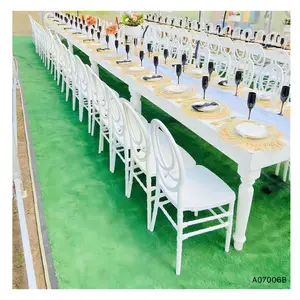 Cadeira de festa Phoenix de plástico branco moderno para banquetes, móveis baratos de fábrica para festas de casamento, eventos ao ar livre e hotéis