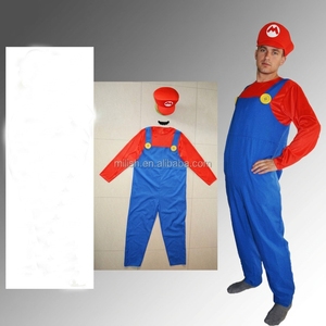 Costume de fête amusant pour hommes adultes, costume de <span class=keywords><strong>Mario</strong></span> rouge MC-014 en polyester - Product Image 2