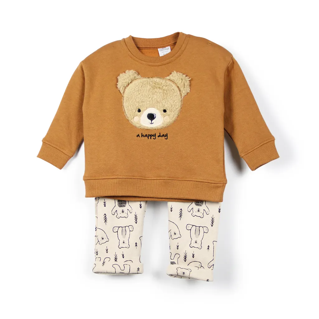 Wholesale High Quality Unisex Soft Autumn Spring Baby Clothing Set Newborn Baby Clothing Sets Winter With Patch Embroidery