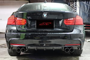 Diffuseur de pare-chocs arrière en fibre de carbone F30 MP 4 sorties pour <span class=keywords><strong>BMW</strong></span> Série 3 F30 13-19 Bodykit Spoiler Lip - Product Image 5