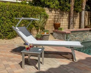 Modern Adjustable Aluminum Frame Outdoor Moon Chair Portable Sunshade <b>Pillow</b> Headrest Beach Camping Furniture - Product Image 3