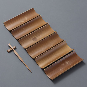 Cuchara de té de bambú con diseño de pez tallado para set de accesorios de ceremonia del té Kung Fu - Product Image 3
