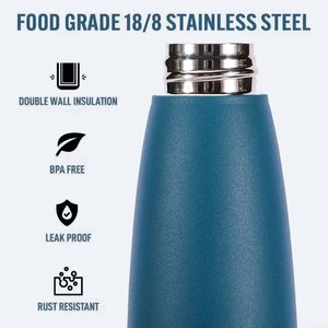 Leak Proof 18oz Stainless Steel Insulated Vacuum Color Powder Coated New Gym Reusable Water Bottle with Logo Cola Bottle - Product Image 5