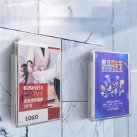 Support d'affichage en acrylique transparent personnalisé A3/A4/A5/A6, porte-brochures en acrylique, support mural pour brochures en acrylique