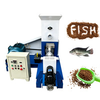 Extrudeuse d'aliments pour poissons de 800 à 1000 kg/h, machine de fabrication d'aliments pour poissons flottants et ligne de production d'aliments pour poissons