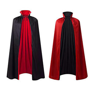 <span class=keywords><strong>Mantello</strong></span> di Halloween Unisex natale festa delle streghe di Halloween <span class=keywords><strong>nero</strong></span> <span class=keywords><strong>e</strong></span> rosso a figura intera reversibile <span class=keywords><strong>mantello</strong></span> da vampiri adulti incappucciati - Product Image 4
