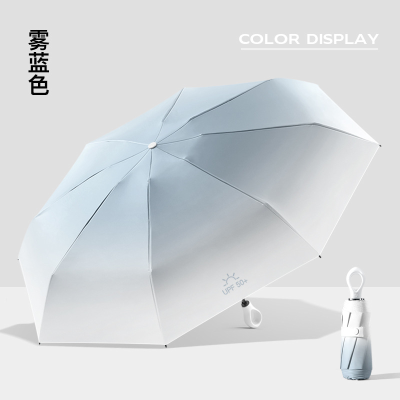 Manico a cuore sfumato a 8 ossa blu nebbia