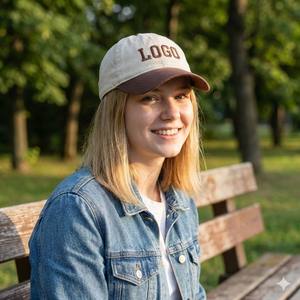 Gorra de Béisbol de Moda, de Dos Tonos, con Bloques de Color, de Algodón, Sin Estructura, de 6 Paneles, con Bordado Personalizado - Product Image 4