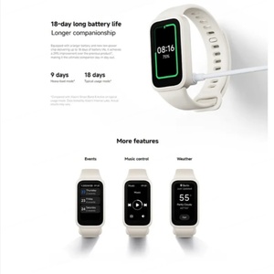 Bracelet intelligent Xiaomi Band 9 Active avec suivi du sommeil, rappel d'appels, surveillance de la fréquence cardiaque et fonctionnalité d'éclairage - Product Image 6
