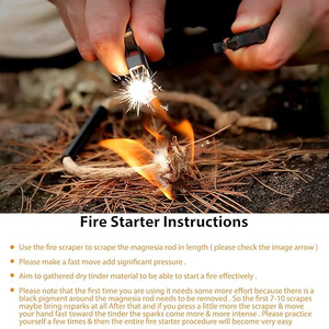 Bracelet <span class=keywords><strong>en</strong></span> paracorde 5 <span class=keywords><strong>en</strong></span> 1, kit de survie d'urgence pour la randonnée, avec allume-feu, <span class=keywords><strong>boussole</strong></span>, sifflet, outil à silex continu et grattoir <span class=keywords><strong>en</strong></span> acier - Product Image 6