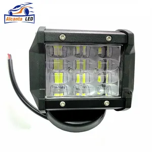 AlcantaLED 4 인치 72W LED 작업 라이트 바 콤보 빔 자동차 운전 조명 오프로드 4WD 4x4 UAZ SUV 오토바이 램프 12V 24V 자동차