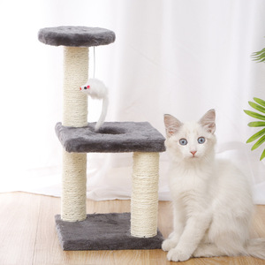 Manufacturer Wholesale Luxury Three-Layer Sisal Cat <strong>Scratching</strong> <strong>Post</strong> <strong>Kitten</strong> Climbing Jumping Tower Toy - Product Image 1