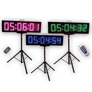 Jhering Outdoor Large Sports Timer 8 Inch 6 Digit Marathon Race Clock LED Display