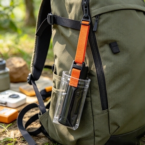 Clear Pvc <b>Water</b> Holder Bag Adjustable Woven Shoulder Strap Transparent Bottle Carry <b>Pouch</b> Custom Logo for Outdoor Sports - Product Image 4