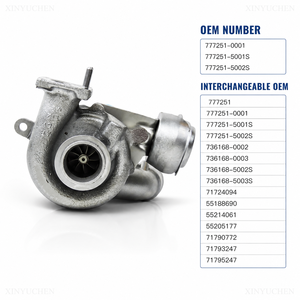Turbocompressore GT1749MV 71724094 777251-5001S per <span class=keywords><strong>Alfa</strong></span> <span class=keywords><strong>Romeo</strong></span> 147 Fiat <span class=keywords><strong>Bravo</strong></span> 1.9 JTD JTDM Motore Diesel - Product Image 2