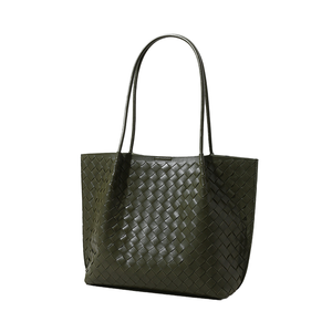Bolsos de Hombro Tejidos de Cuero Genuino para Mujer, Moda 2025, Gran Capacidad, Duraderos, Elegantes, Forro de Poliéster - Disponibles - Product Image 2