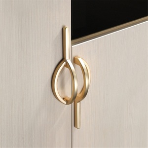 Light Luxury Zinc Alloy Modern Wardrobe <b>Cabinet</b> Door Handle and Knob Pair for Drawer Shoe <b>Cabinet</b> Bathroom <b>Cabinet</b> - Product Image 3