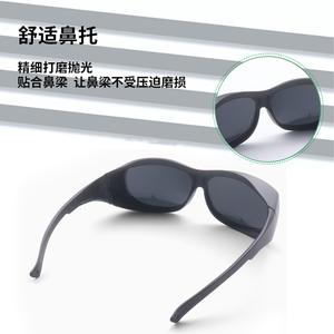 Lunettes de sécurité laser, monture noire, lentille de 2 mm, transmission de lumière de 10 %, lunettes de protection contre les rayonnements lumineux - Product Image 3