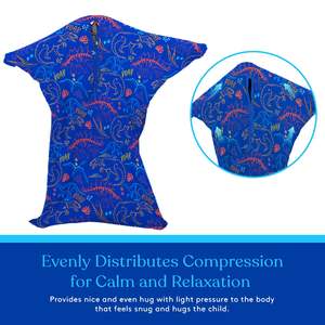 I bambini autistici X-Large blu dinosauro Full Body calza fornisce Input di pressione profonda giocattoli sensoriali calza corpo calza - Product Image 5