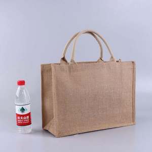 Bolsas de Compras Personalizadas, Bolsas de Regalo de Lino, Bolsas de Yute al por Mayor, Bolsa de Yute con Asa de Madera, Ecológicas - Product Image 5