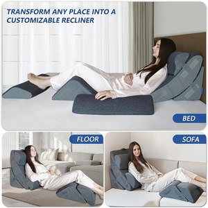 Du Babo U Shape Memory Foam Backrest Pillow Ergonomic Lumbar Support For Reading And <b>Bed</b> Rest - Product Image 2