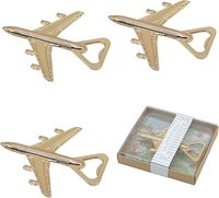 Décapsuleur en métal doré avec boîte-cadeau pour cadeaux de fête et décorations d'anniversaire de mariage