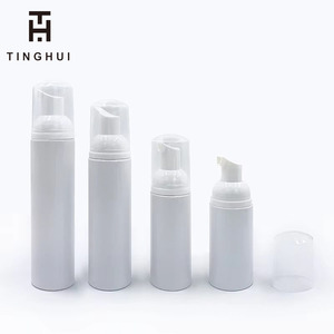 Mini flacon pompe rond blanc de 50 ml pour nettoyant visage, flacon en plastique de 30 ml - Product Image 2