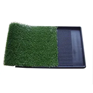 China Supplier Safety Green Lawn Puppy pet potty training tray Pee pet toilet mat grass