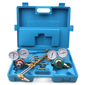 Kit de soudage et de découpe de style américain CFWELD, ensemble de torche en laiton avec manomètres et flexibles pour travaux sur métal - Product Image 3