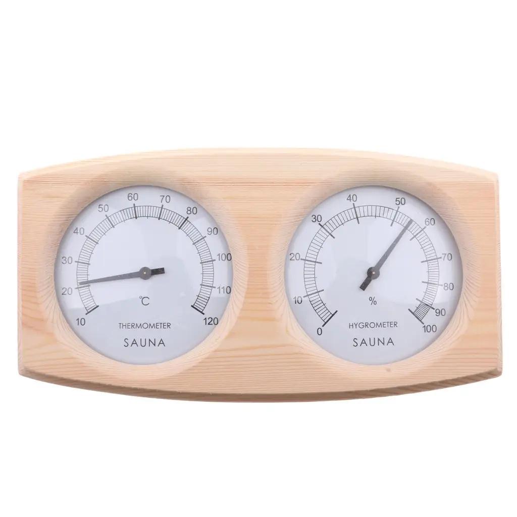 Sauna Kamer Thermometer Hygrometer, 2 In 1 Sauna Hout Thermometer Hygrometer Stoomkamer Hygrometer Sauna Accessoires