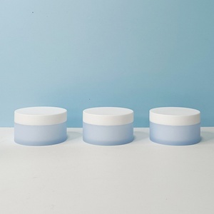 Wide Mouth 100g 150g Matte Lip Balm Scrub Container <b>Empty</b> PP Blue Plastic <b>Jar</b> Matte Cosmetic Eye Face Cream <b>Jar</b> with Lid - Product Image 5