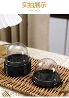 Boîte à cupcakes ronde en plastique avec couvercle transparent, emballage en blister, boîtes à dessert en plastique pour gâteaux de lune