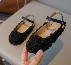 Sandales d'été pour enfants, chaussures simples à fleurs pour filles, mode bébé, demi-sandales d'extérieur Baotou - Product Image 5