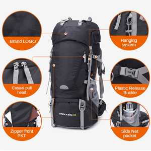 Custom 60L Extra Large Outdoor Travel Hiking Backpack <strong>Waterproof</strong> Hunting Mountaineering Back Pack Camping <strong>Rucksack</strong> - Product Image 5