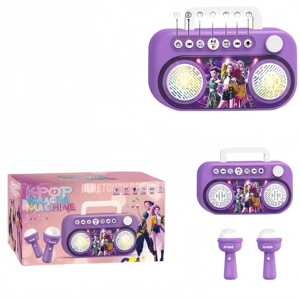 Jouet musical amusant avec 2 micros - Haut-parleur Bluetooth, 10 chansons préchargées, son de applaudissement et contrôle du volume, ABS sûr - Product Image 1