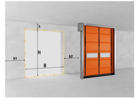 Porte pliante en PVC de qualité alimentaire, moderne, extérieure, étanche, coupe-vent, à ouverture latérale électrique, pour entrepôt commercial, empilage rapide